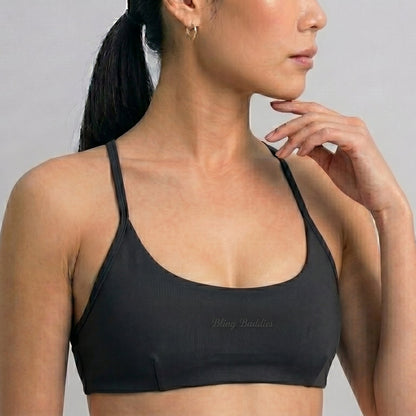 Summer Limited Collection ✦ Lily Strappy Bra (Black)