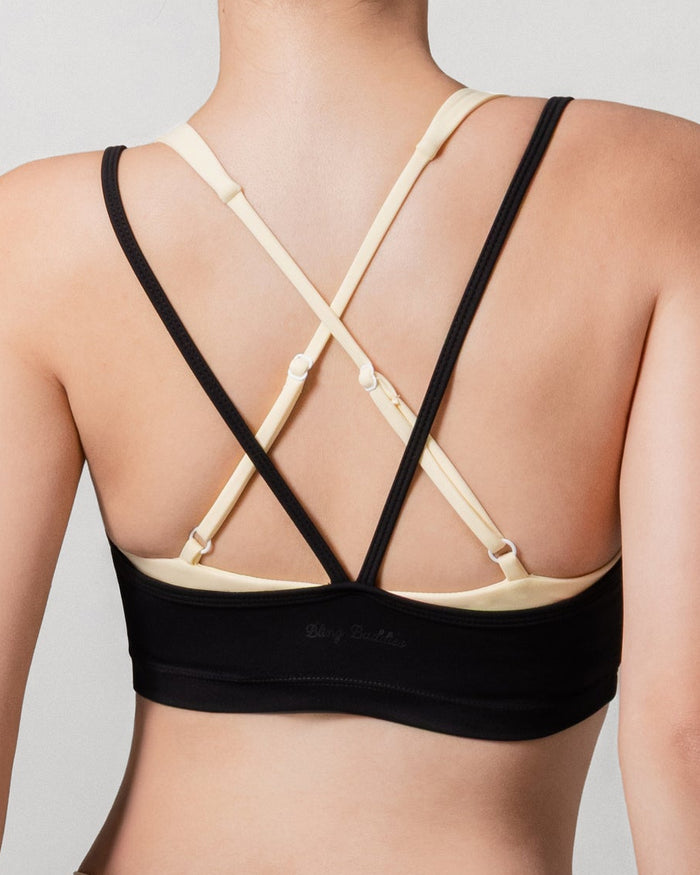 Rhinestone MIA High Support Double-Layered Bra ✦ Midnight Collection