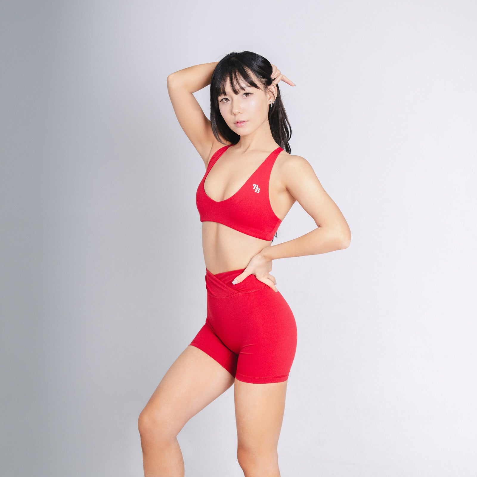 OG Baddie - Mia Wrap Shorts (Scarlet)