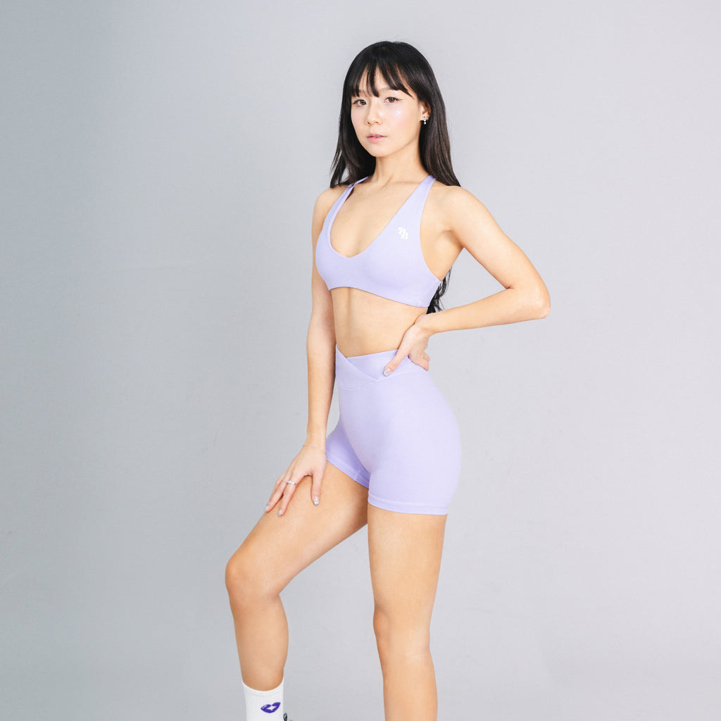 OG Baddie - Mia Wrap Shorts (Lavender)