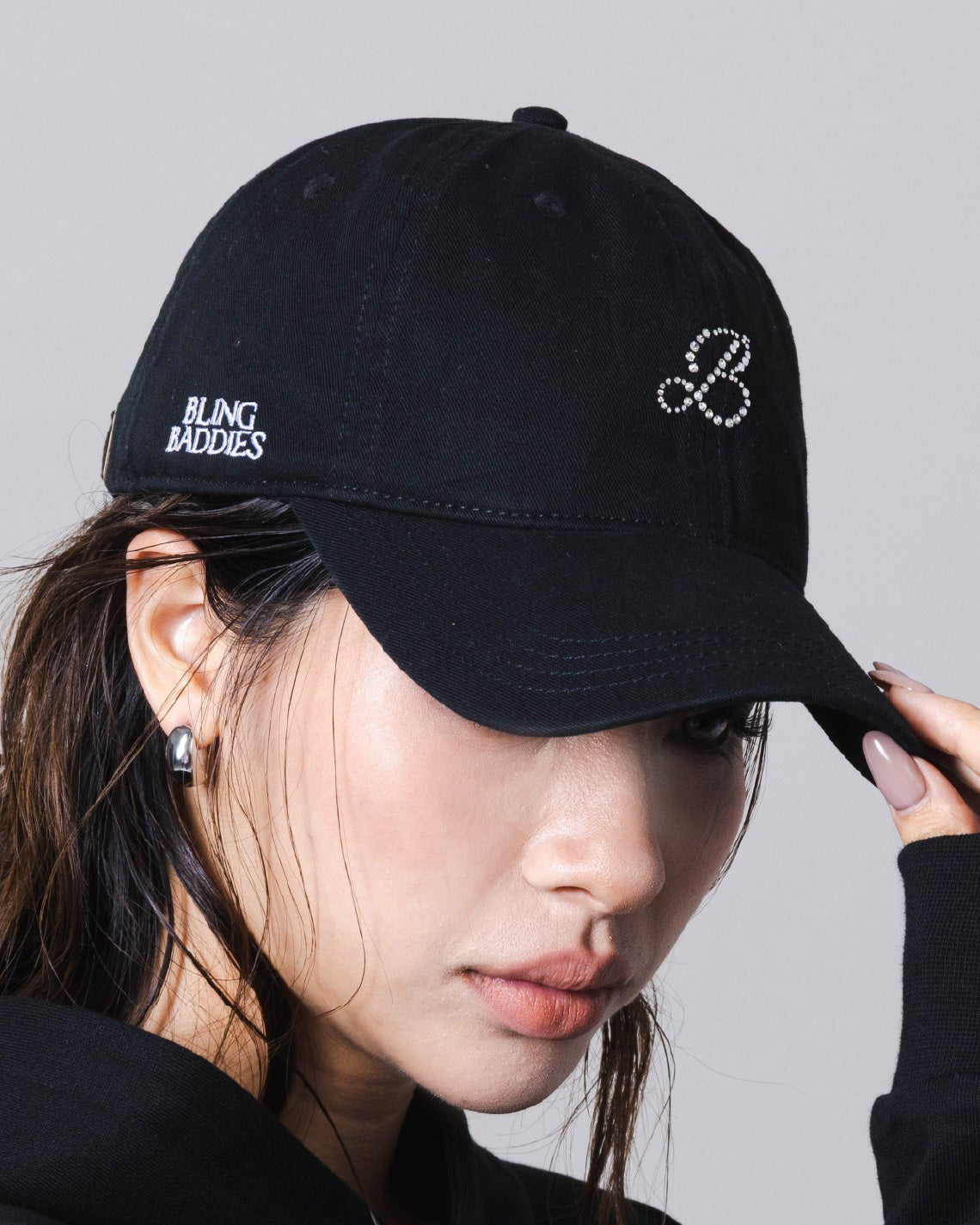 Rhinestone KISSES Cap ✦ Midnight Collection