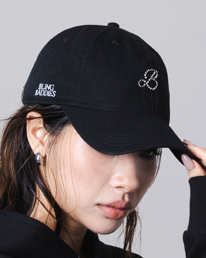 Rhinestone KISSES Cap ✦ Midnight Collection