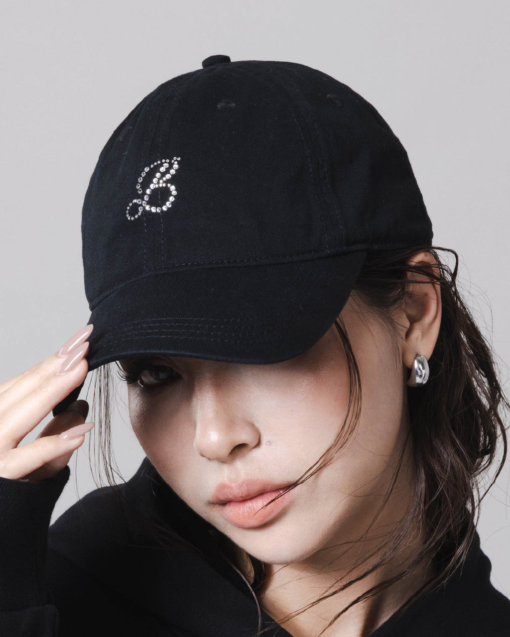 Rhinestone KISSES Cap ✦ Midnight Collection