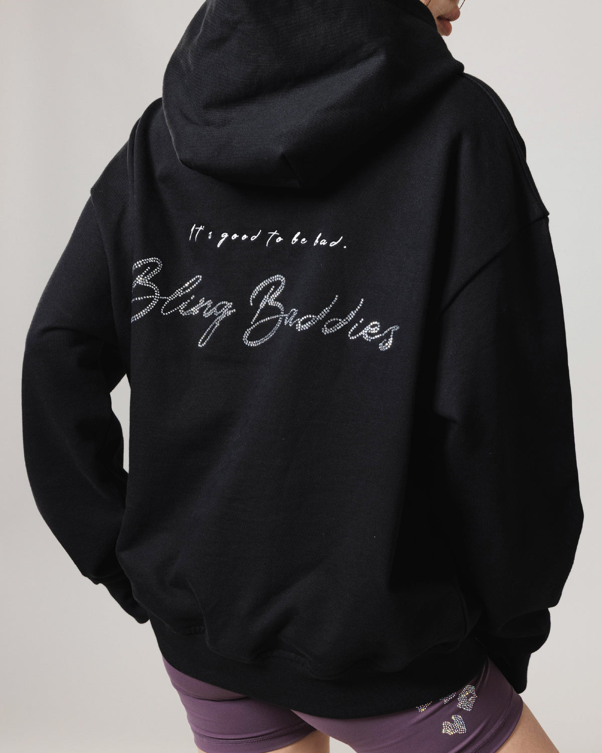 Rhinestone KISSES Hoodie ✦ Midnight Collection