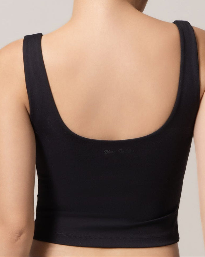 Rhinestone MIA High Support Layered Bra Top ✦ Midnight Collection