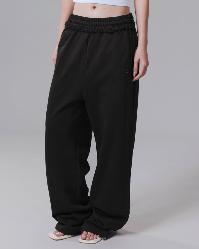 Rhinestone KISSES Oversized Straight Leg Jogger ✦ Midnight Collection