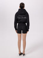 Rhinestone KISSES Zip Hoodie ✦ Midnight Collection