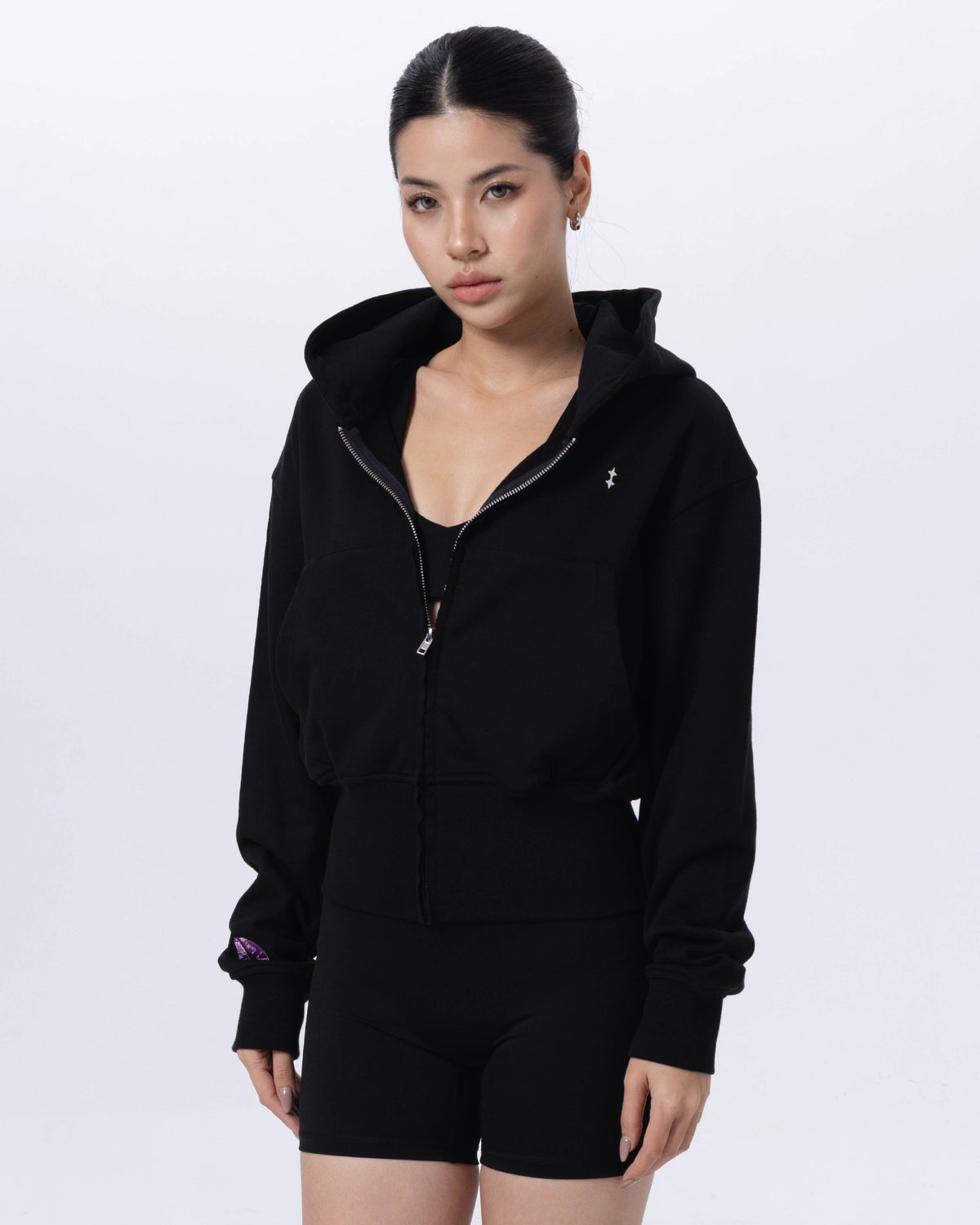 Rhinestone KISSES Zip Hoodie ✦ Midnight Collection